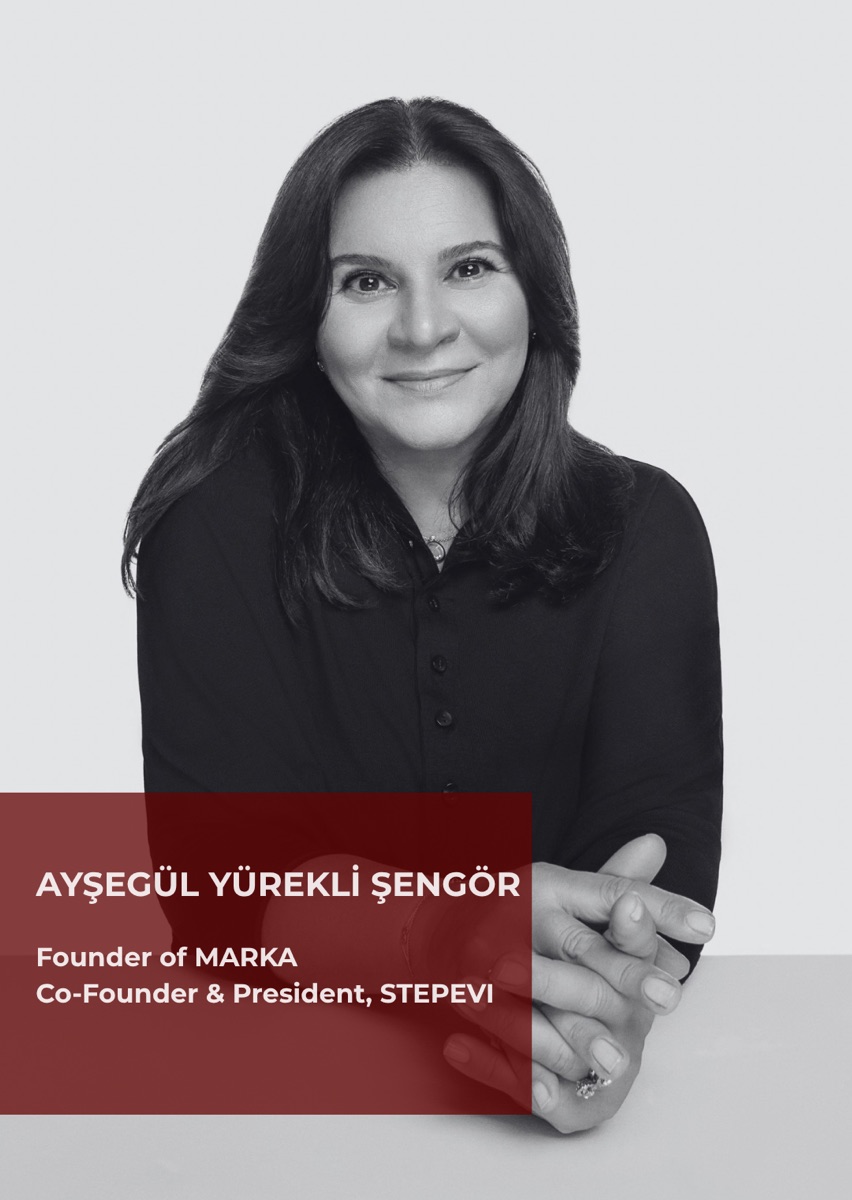 Ayşeg&uuml;l Y&uuml;rekli Şeng&ouml;r, founder of MARKA, photographed in black and white.