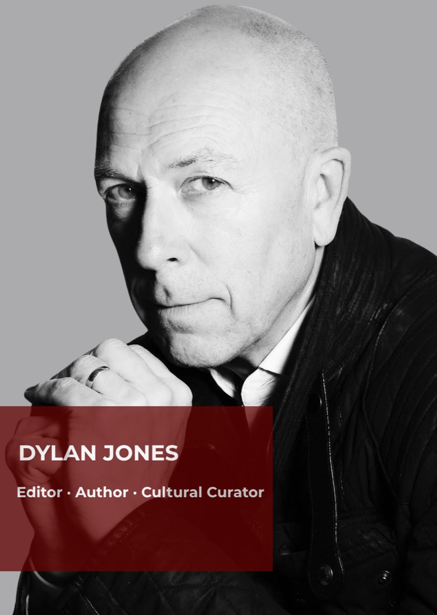 Dylan Jones, editor, author and cultural curator, photographed in black and white.