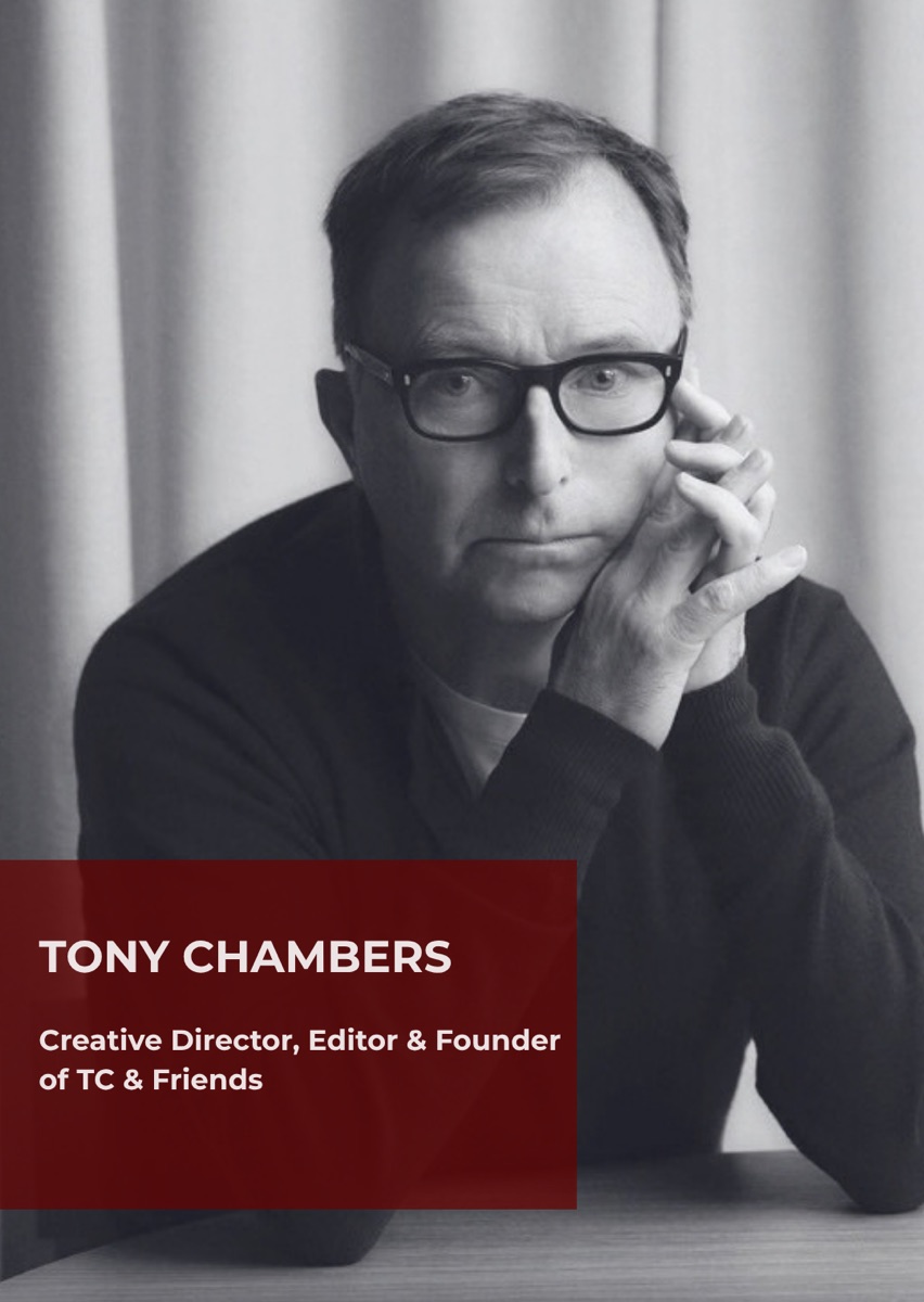 Tony Chambers, creative director and design editor, photographed in black and white.